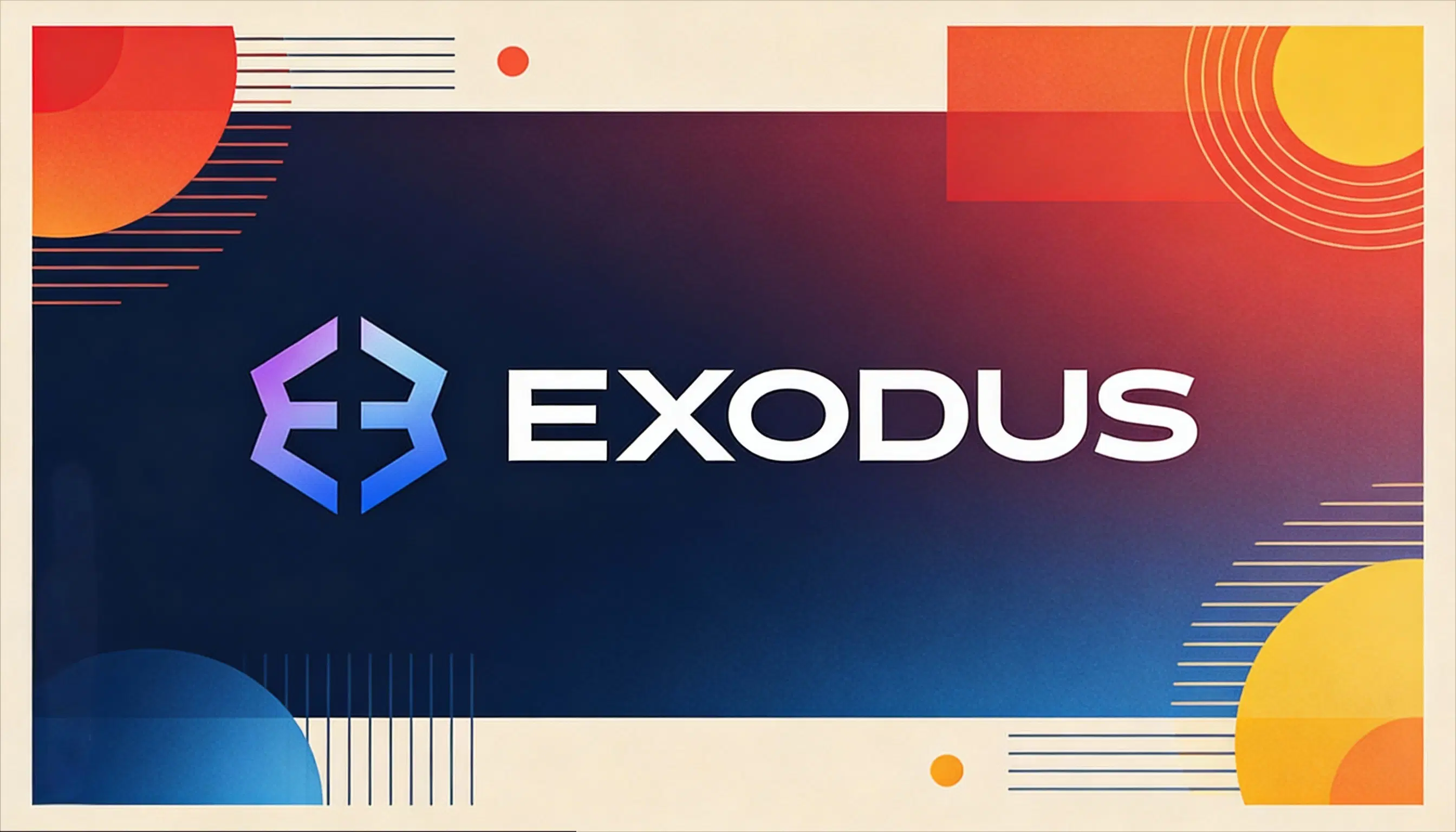 exodus stylized logo in a banner